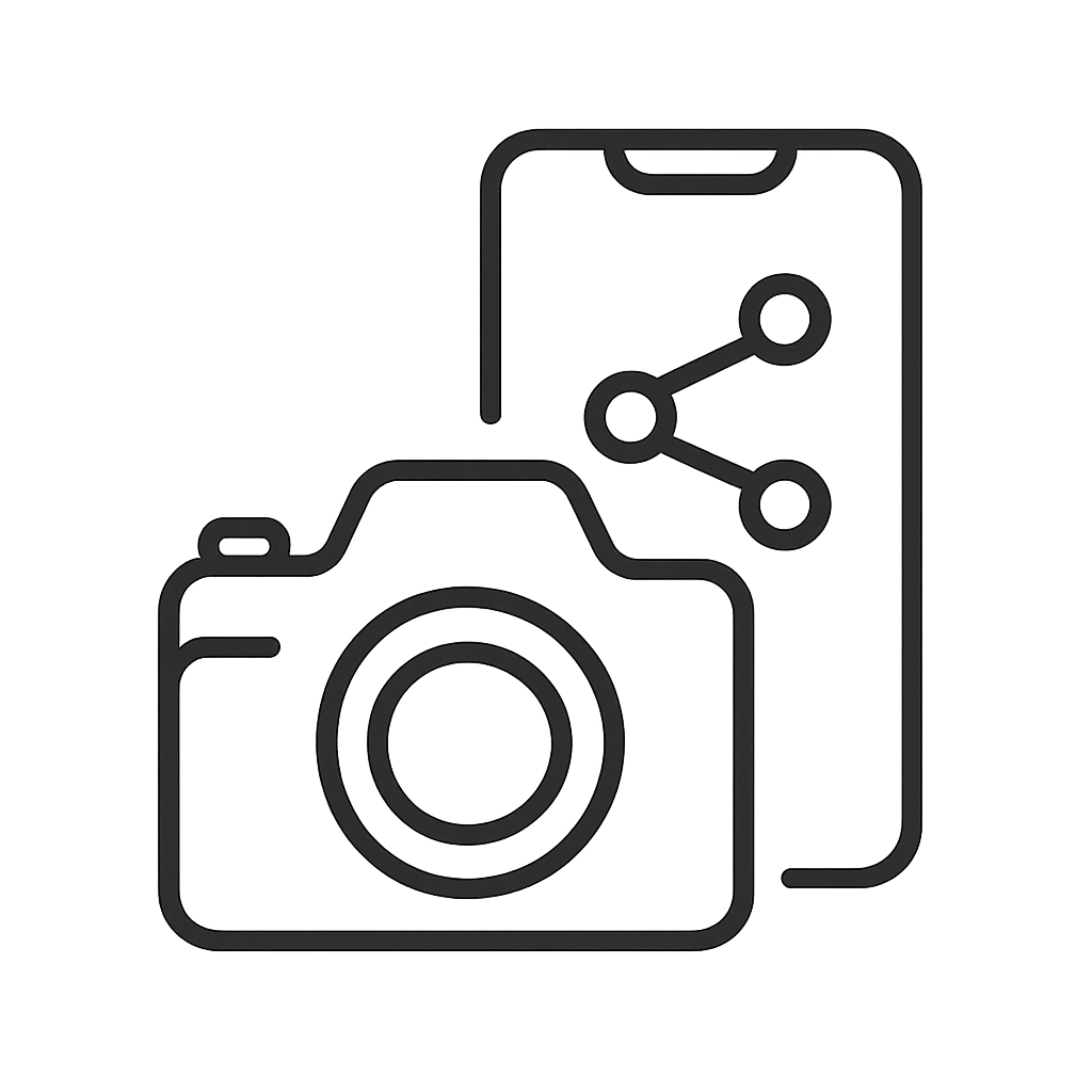 A camera pictured from a top-down perspective.